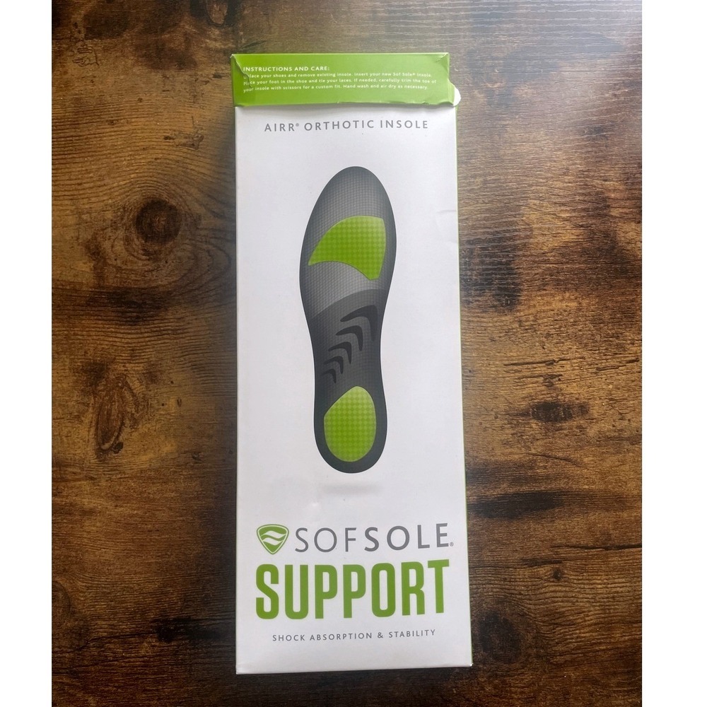 New SofSole Airr Orthotic Support Women's Shoe Insoles Max Cushioning Size 8-11